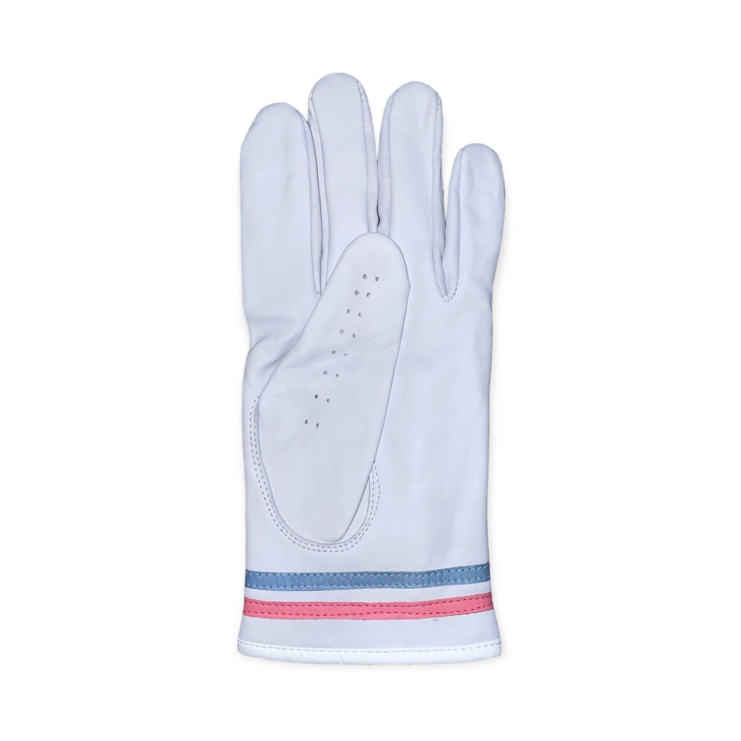 White Logo Leather glove
