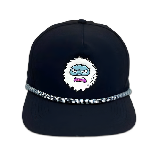 Black Snowman Snapback / Performance Golf Hat